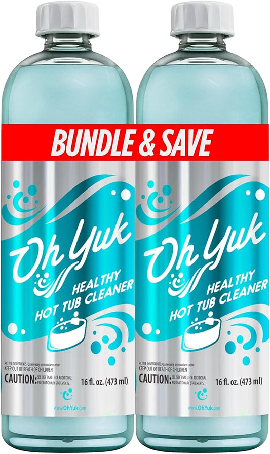 Oh Yuk Hot Tub Cleaner (2 Pack) – Hot Tub Jet Cleaner for Pipes & Jets | Spa Jet Cleaner for Plumbing lins | Deep Clean Spa Pipe Flush Cleaner for Indoor & Outdoor Spas, Swim Spas & Inflatable Tubs by OhYuk