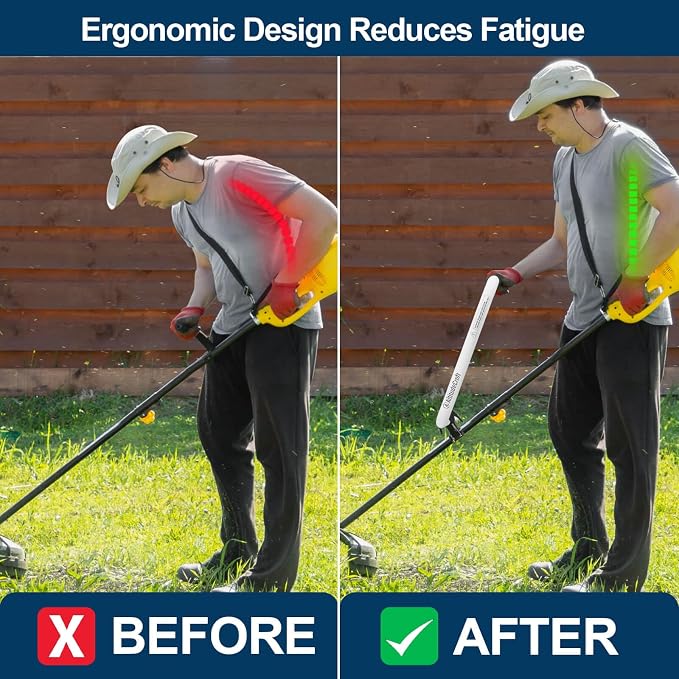 2-Pack Weed Eater Handle, Ergonomic String Trimmer Handle Extensions, Back Saver Lawn Trimmer Grips - Universal Weedeater Handle for Effortless Yard Maintenance (Patented) - Image 4
