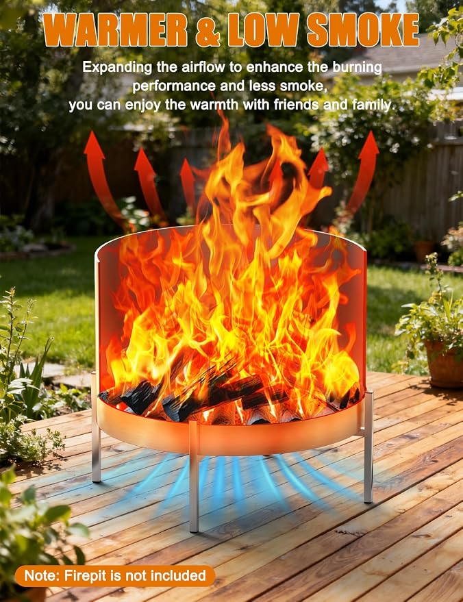 15-27 Inch Stainless Steel Fire Pit Stand, Adjustable 2 Height Base for Solo Stove Accessories, 220LBS Sturdy Firepit Stand for Patio Camping Backyard - Image 5