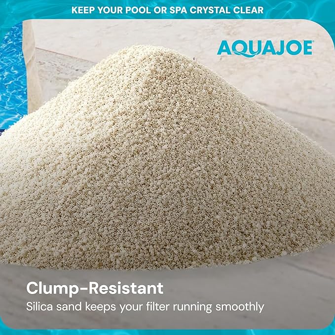 Aqua Joe Premium Pool and Spa Filter Sand, Natural Silica, 50 Lb Bag - Above Ground and Inground Swimming Pool System Accessory for Care, Cleaning, and Maintenance, FLTSAND50 - Image 5