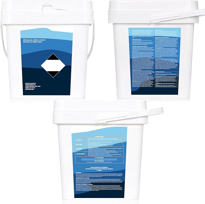Xtremeclear 3" Chlorine Tablets Bucket, 3-inch Individually Wrapped, 25 lbs Chlorinating Tabs for Swimming Pools, Hot Tubs, Spa Slow Dissolving 25 Pound Bucket - Image 2
