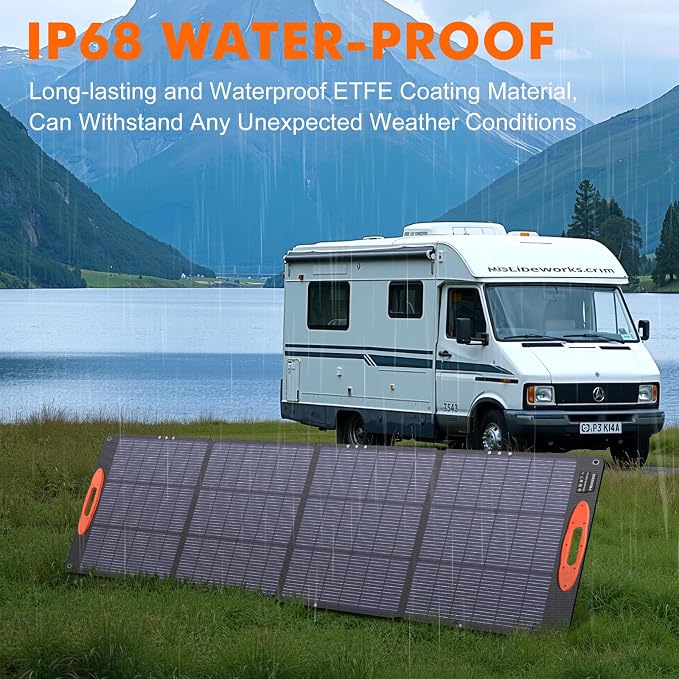 SOKIOVOLA N-Type 16BB 200W Portable Solar Panel for EF/Jackery/Bluetti/Anker Power Station Foldable Solar Panel 25% High Efficiency IP68 Waterproof for Outdoor Trip RV Camping Blackout Off Grid - Image 7