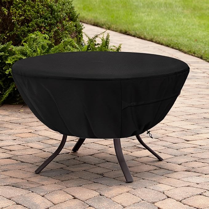 Round Patio Table Cover,Suitable for 36 Inch Diameter Patio Round Table,Waterproof Heavy Duty Round Outdoor Coffee Table Cover,Black - Image 6