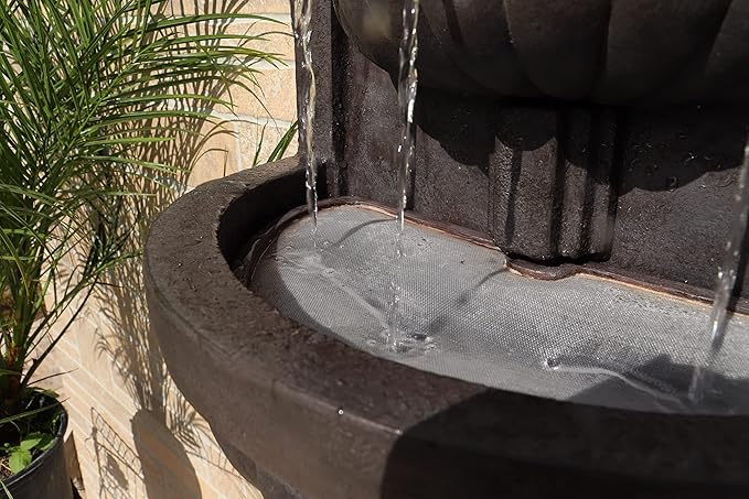Kenroy Home 51011PLBZ San Pablo Indoor/ Outdoor Wall Fountain with Bronze Finish, Classic Style, 35" Height, 9" Width, 19.5" Depth