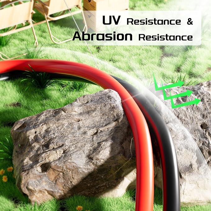 Bateria Power 2x50 Feet 8AWG (10mm²) Solar Panel Wire, Tinned Copper Solar Panel Extension Cable PV Wiring for Photovoltaic Solar System, Automotive RVs, Marine (50FT Red + 50FT Black) - Image 7