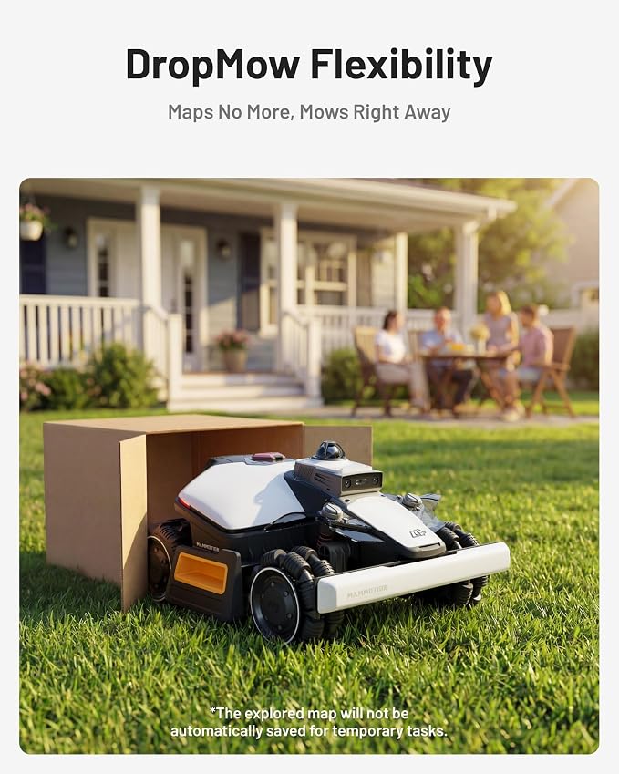 (2026 Upgrade) Mammotion LUBA mini 2 AWD 1500H Robot Lawn Mower with Garage, for 0.37 Acres, 360° LiDAR+Dual-Camera AI Vision, 80% Slope, DropMow, 20 Multi-Zone Management, Cutting Height 2.2"-4.0" - Image 8