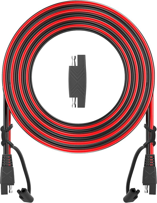 OYMSAE 12Feet SAE to SAE Extension Cable Quick Disconnect Connector 16AWG,for Automotive,Solar Panel Panel SAE Plug(12FT(16AWG)) by OYMSAE