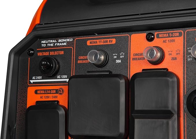 WEN 6800-Watt Dual Fuel RV-Ready Electric Start Portable Inverter Generator with Fuel Shut Off and CO Watchdog for Electric Vehicle Backup (DF680iX) - Image 5