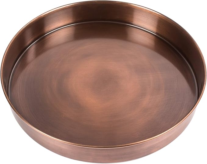 H Potter Tall Copper Planter Indoor Outdoor 28 Inch Antique Copper Hammered Metal Garden Planter with Insert Drainage and Drip Trays Large Decorative Floor Planter for Entryway Porch Patio Set of 2