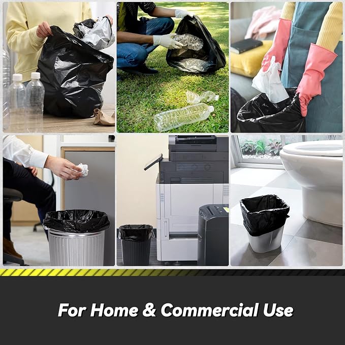 100 Count 17 Micron Extra Heavy Duty 4 Gallon Trash Bags, Sturdy & Tear-Resistant Small Trash Bags for Bathroom & Kitchen - Image 7