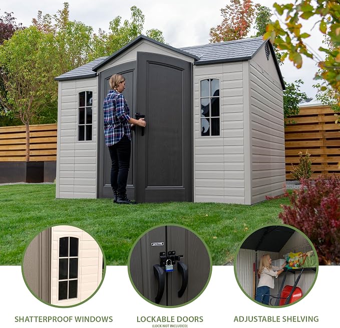 Lifetime Outdoor Storage Shed, 10 x 8 Foot - Image 3