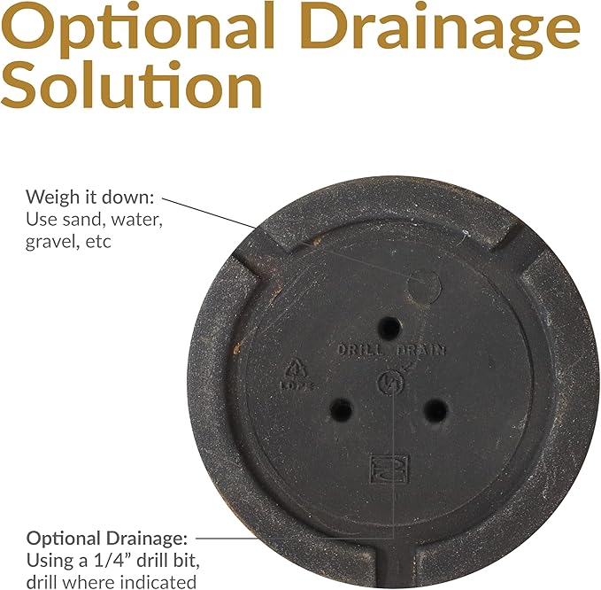 Sunnydaze 19.5-Inch Arabella Large Plastic Pot for Plants - Outdoor Double-Walled Polyresin Large Plastic Planter with Drillable Drainage Holes - 2 Pack - Rust