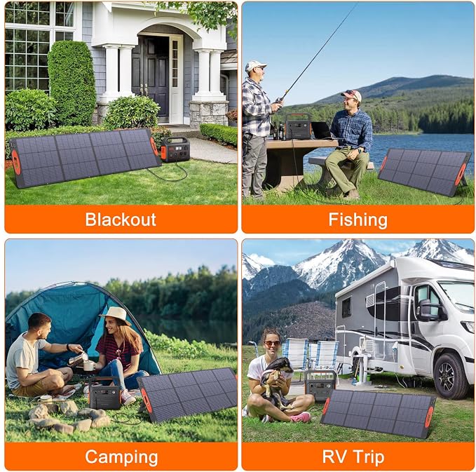 SOKIOVOLA N-Type 16BB 200W Portable Solar Panel for EF/Jackery/Bluetti/Anker Power Station Foldable Solar Panel 25% High Efficiency IP68 Waterproof for Outdoor Trip RV Camping Blackout Off Grid - Image 8