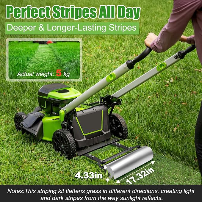 Upgraded Lawn Striping Kit for EGO 21″ Push Mower Compatible with LM2100 Series, Lawn Striping Kit for Push Mower, Heavy Duty Striping Roller, Lawn Mower Striping Kit for Professional Lawn Patterns - Image 3