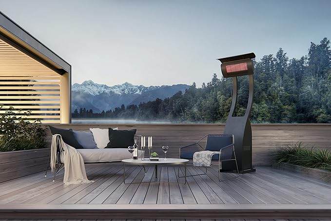 Bromic Tungsten Smart Heat Freestanding 11000W Gas Patio Heater - Natural Gas (NG), 500 Series, 110V, Black Finish - BH0510005