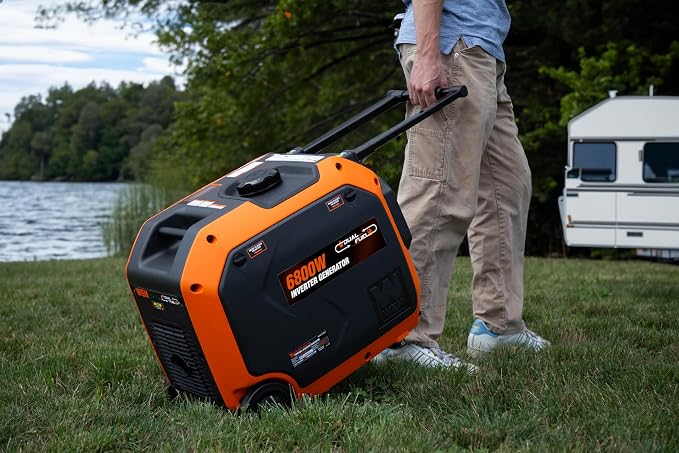 WEN 6800-Watt Dual Fuel RV-Ready Electric Start Portable Inverter Generator with Fuel Shut Off and CO Watchdog for Electric Vehicle Backup (DF680iX) - Image 6