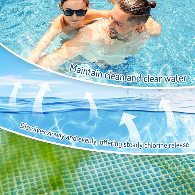 3 Inch Chlorine Tablets for Swimming Pools & Spas | 90% Available Chlorine Trichlor Pool Tablets | Long-Lasting Slow Dissolving Sanitizer for Clean & Clear Water (3inch-5Lbs) - Image 6