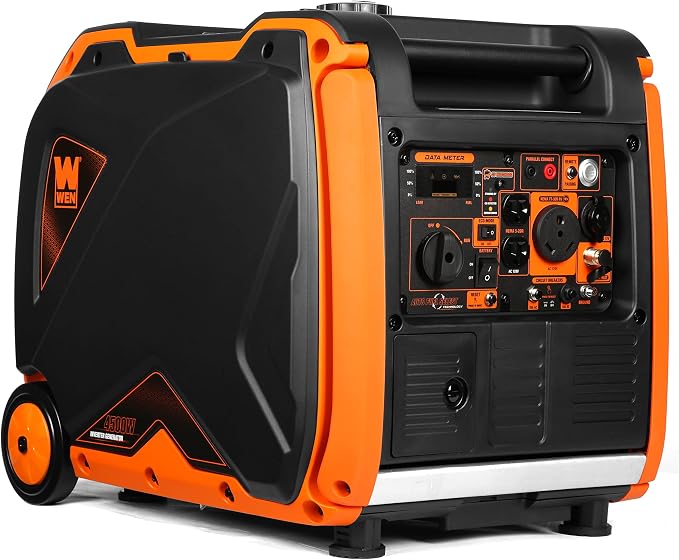 WEN DF452iX Super Quiet 4500-Watt Remote Electric Start Dual Fuel RV-Ready Portable Inverter Generator with Fuel Shut-Off and CO Watchdog by WEN