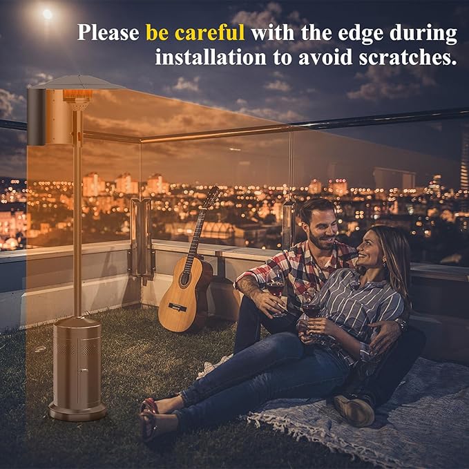 Patio Heater Reflector Shield, Heating Reflector, Heat Focusing Reflector for Round Natural Gas and Propane Patio Heaters Outdoor, 15" Height
