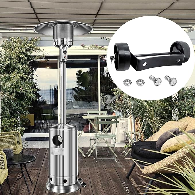 Outdoor Patio Heater Propane Universal Patio Heater Wheel Kit Pati o H eater Replacement Parts outdoor Heaters for Heater Propane Easy to Move/Install