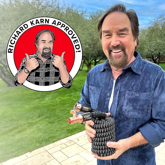 Pocket Hose 75 FT Copper Bullet Expandable Garden Hose w/10 Pattern Thumb Spray Nozzle AS SEEN ON TV 650psi 3/4 in Patented Lead-Free Ultra-Lightweight Solid Copper Anodized Aluminum - Image 6