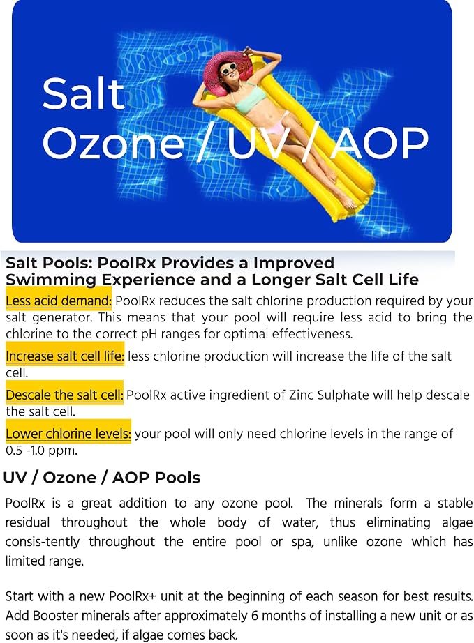 PoolRx Pool Unit #101001 6 Month Algaecide Blue Treats 7.5k-20k gallons, Single - Image 7