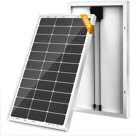 SOLPERK 100 Watt Solar Panel 12 Volt, 100W Solar Panel High-Efficiency Monocrystalline Solar Panels for Home, RV, Camping, Marine, Rooftop, Off-Grid Applications by SOLPERK-WeNeverStop
