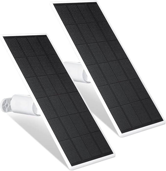 Wasserstein Solar Panel, Solar Panel Charger for Google Nest Cam Outdoor or Indoor, Battery - 2.5W Solar Power - Camera Solar Panels Made for Google Nest (2 Pack) by Wasserstein
