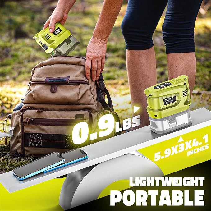 Real 200W Power Inverter Compatible with Ryobi 18V, VoLtTech Battery Inverter 18V to 110V-120V, Phone Charger USB Charger Adapter Power Adapter with 2 USB Ports & 1 Type-C & 1 AC Outlet (No Battery) - Image 8