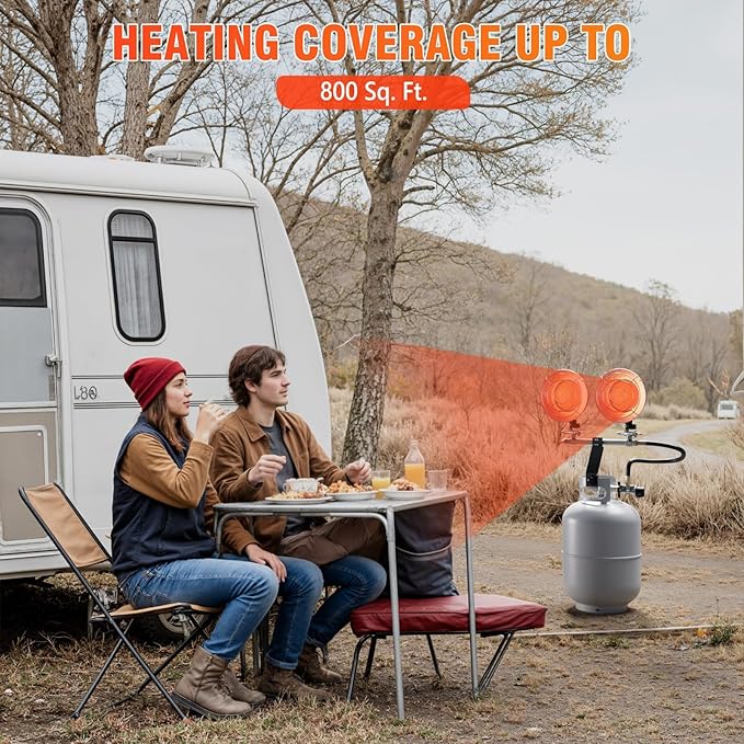 30,000 BTU Double Tank Top Portable Propane Radiant Heater