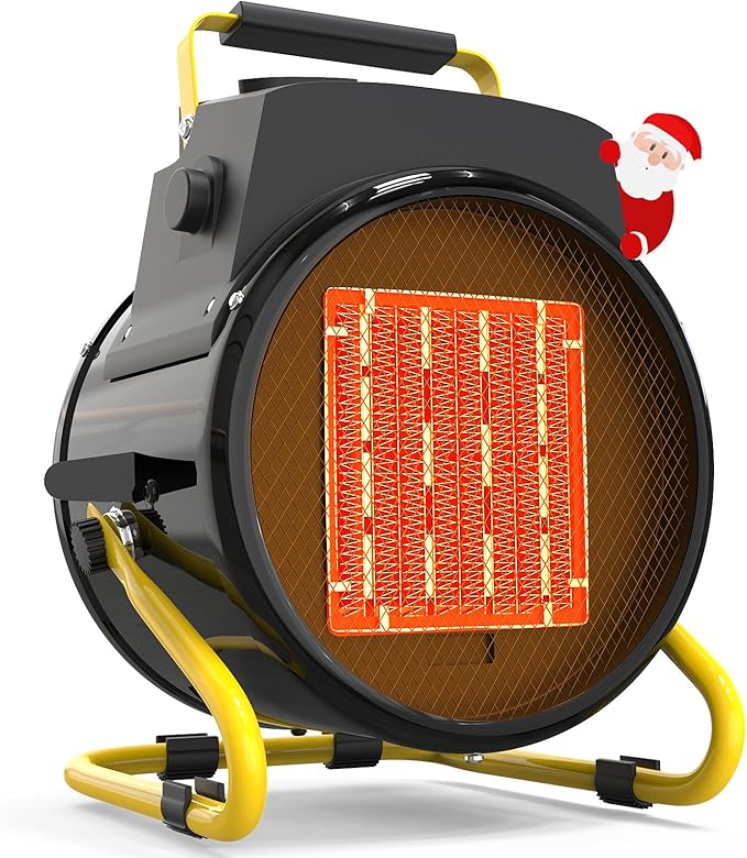 Outdoor Heater for Patio, 1500W Electric Garage Outdoor Heaters with 3 Modes, 3s Fast Heating, with Overheat Protection, Electric Space Heaters for Patio, Garage, Greenhouse, Office