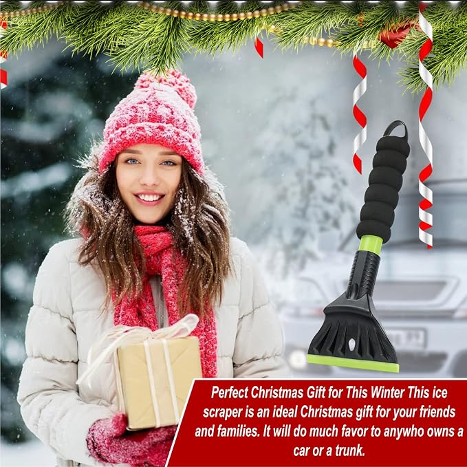 Oversized Ice Scrapers for Car Windshield, Snow Brush Scrapers Car Window Frost Removal with Foam Handle, 4.7Inch Large Soft Blade for SUVs Trucks-Scratch???1pc??? - Image 2