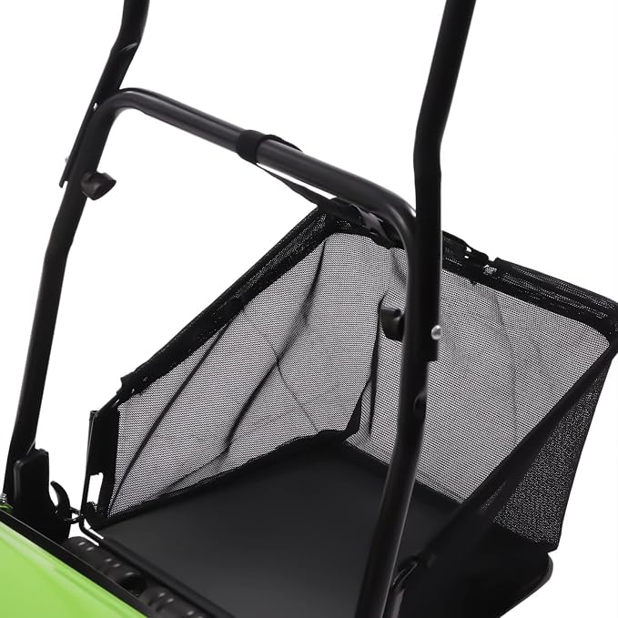 12Inch Dual Wheel Lawn Mower Manual Push Reel Lawn Mower with Collecting Bag & 5 Blades Push Reel Grass Cutting Machine Walk Behind for Courtyards Gardens Lawns - Image 6