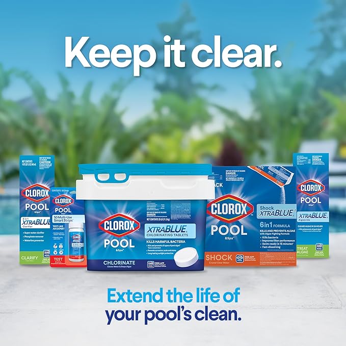 Clorox® Pool&Spa™ Shock XTRABLUE® Plus, Kills Bacteria & Algae in Swimming Pools, Swim-Ready in 15 Minutes, (6-Pack) - Image 6