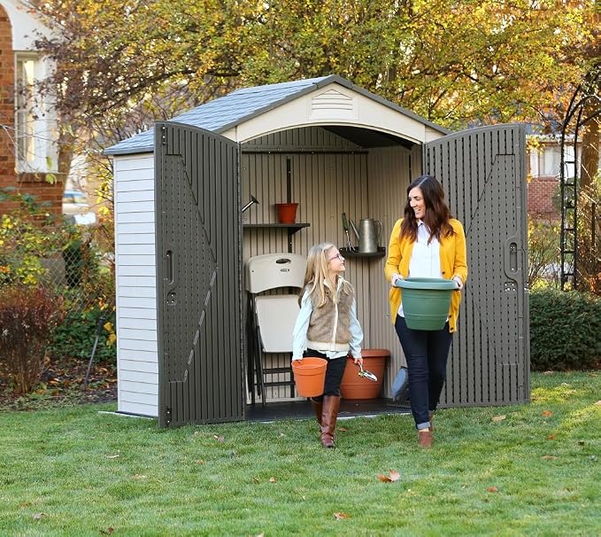 Lifetime 60057 Outdoor Storage Shed, 7 x 4.5' - Image 2