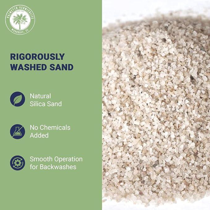 Swimming Pool Filter Sand for Above Ground and Inground Pools, Natural Silica, 50 Lb Bag - Residential and Commercial Pool System Accessories - Supplies for Cleaning and Maintenance - Image 3