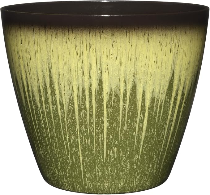 Classic Home and Garden Vogue Planter Pots w/Pottery Quality Finish - Modern Indoor & Outdoor Flower Pots - UV-Resistant Porch Planters - Decorative Pot for Flowers & Herbs (8?€? Willow Green)