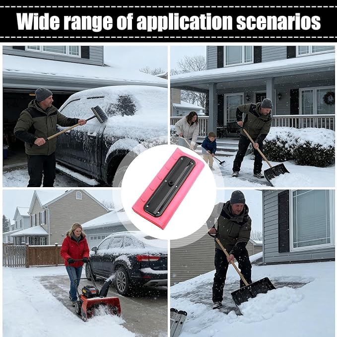 Foam Snow Pusher, Snow Roof Rake, Roof Snow Removal Tool with Wide Head, Lightweight No Scratch Foam Snow Broom, Foam Snow Brush for Roof Vehicle Garage Lawn Backyard Outdoor Driveway - Head Only - Image 5