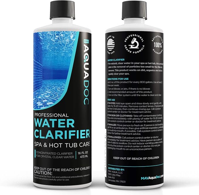 Spa Clarifier & Hot Tub Clarifier for Fast Acting Cloudy Water Treatment, The Spa Clarifier Hot Tub Owners Love, Use Our Hot Tub Water Clarifier to Keep Your Spa Clear & Balanced - MAV AquaDoc 16oz - Image 8
