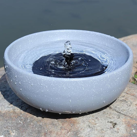 Solar Bird Bath,11.2" Solar Fountain birdbaths for Outdoors,Bird Baths Bubbler,for Garden Patio Terrace Decoration