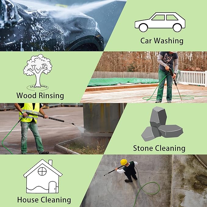 PWACCS Pressure Washer Hose for Power Washer – 3600 PSI Kink Resistant Pressure Washing Extension Hose 100 FT x 1/4" – Universal Electric Power Wash Hose for Replacement – Compatible with M22 Fittings - Image 4