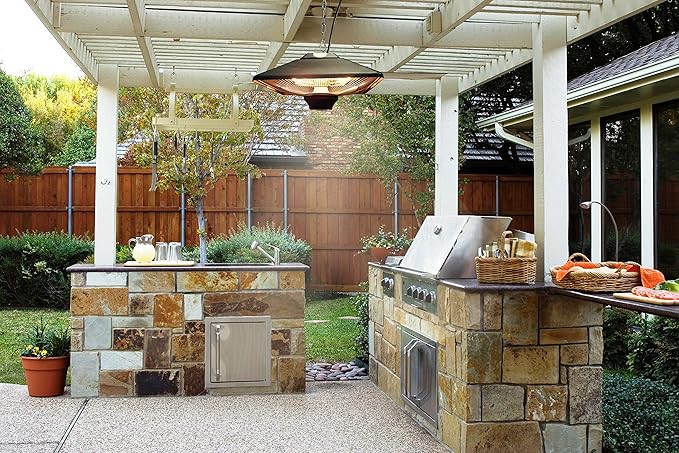 EnerG+ Hanging Infrared Electric Outdoor Heater with LED and Remote