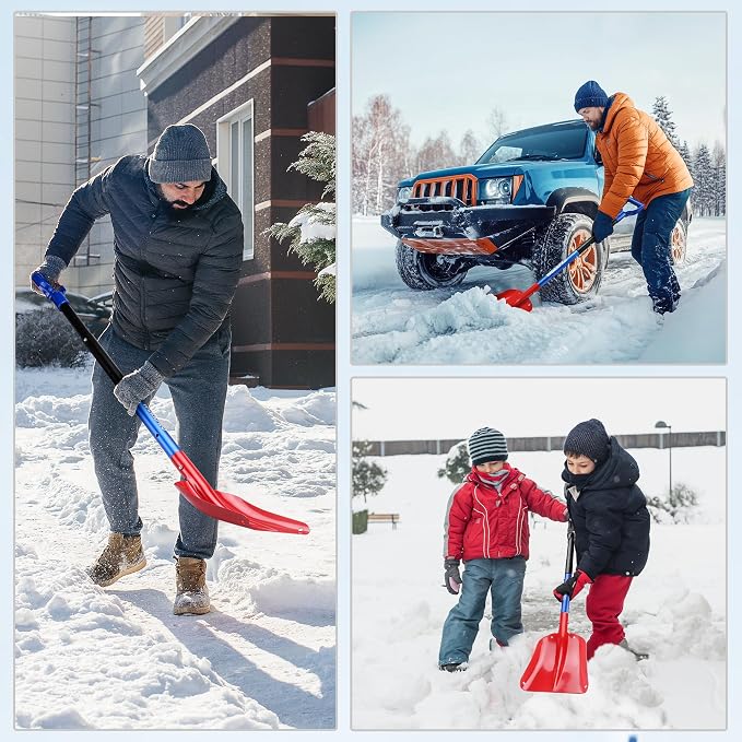 WORKPRO 3-Piece Snow Removal Kit, 47" Detachable Snow Shovel, 27" 2-in-1 Ice Scraper & Snow Brush Tool, Separate Snow Scraper for Car, Truck, Driveway, and Winter Conditions, Storage Bag Included - Image 8