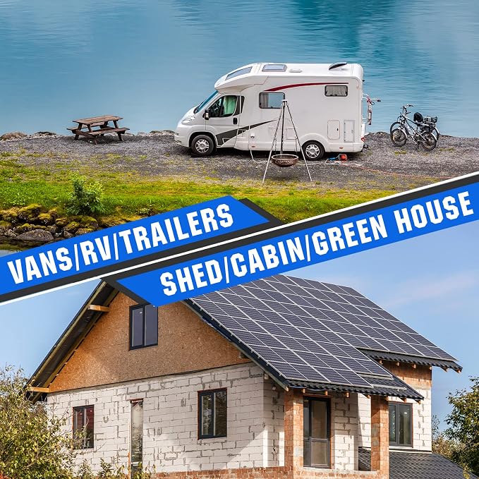ECO-WORTHY 200 Watts 12 Volt/24 Volt Solar Panel Kit with High Efficiency Monocrystalline Solar Panel and 30A PWM Charge Controller for RV, Camper, Vehicle, Caravan and Other Off Grid Applications - Image 9