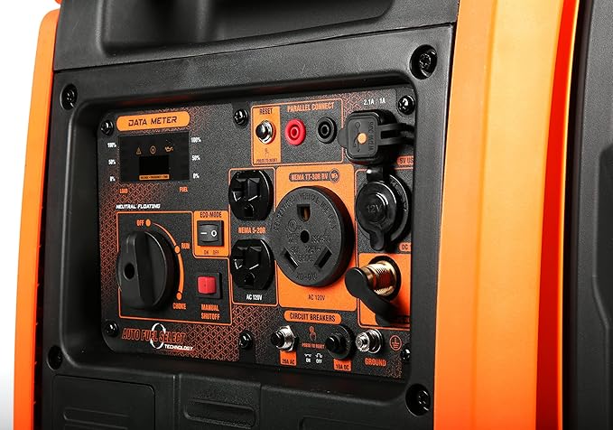 WEN DF450i Super Quiet 4500-Watt Dual RV-Ready Portable Inverter Generator with Fuel Shut-Off - Image 3