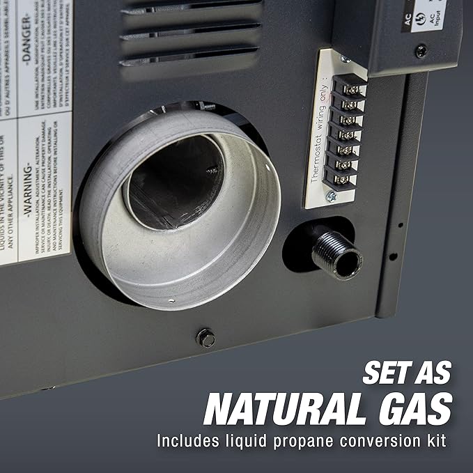 Mr. Heater F260560 Big Maxx MHU80NG Natural Gas Unit Heater, 80,000 BTU, Black