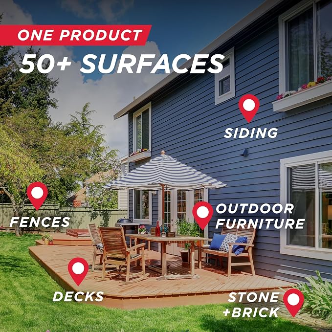 30 SECONDS Outdoor Cleaner 2 Pack with Hose End Sprayer - Cleans Stains from Algae, Mold and Mildew on Vinyl Siding, Deck, Patio, Brick and More - Image 6
