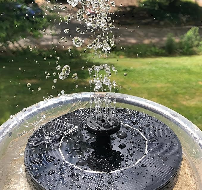 Solar Fountain, Solatec Solar Powered Bird Bath Fountain Pump 1.3W Solar Panel Kit Water Pump,Outdoor Watering Submersible Pump for Pond, Pool, Garden, Fish Tank, Aquarium