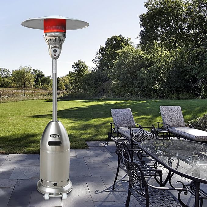 Dayno-Glo Dyna-Glo DGPH202SS Premium Stainless Steel Propane Patio Heater - 48,000 BTU