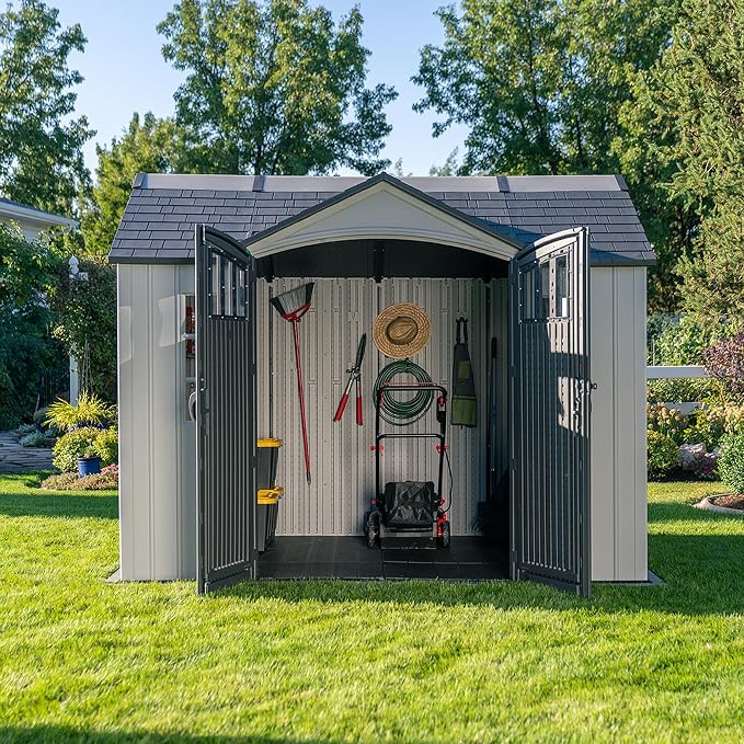 Lifetime Outdoor Storage Shed, 10 x 8 Foot, Gray - Image 2